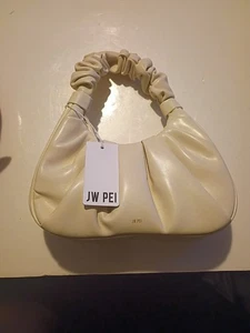 JW PEI Hobo-Handtasche neu elfenbeinfarben Gabbi veganes Leder gerafft - Bild 1 von 4