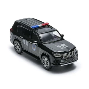 EY Masdi 1:64 Black Police 2022 LX600 Luxury SUV Sport Model Diecast Display Car - Picture 1 of 4