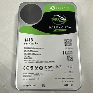 Seagate ST14000DM001 Barracuda Pro 14TB 7.2K 256M 6Gbps 3.5" SATA HDD HARD DRIVE - Afbeelding 1 van 2