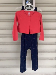 Baby Mädchen Carters 24 Monate Kirsche Overall mit Strickjacke Neu mit Etikett - Bild 1 von 6