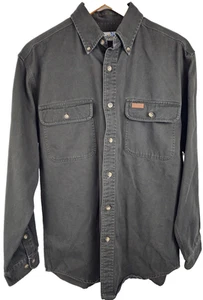 Vintage Charhart Mens Sz L Long Sleeve Button Up Shirt Outdoor Work Wear - Picture 1 of 9