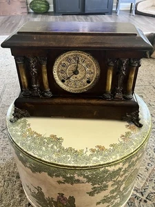 RARO Reloj Seth Thomas Mantel de principios de 1900 Sin llave Solo para piezas Horólogo - Imagen 1 de 17