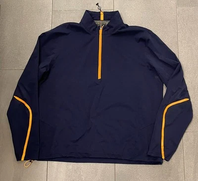 RLX Ralph Lauren Golf Jacket Men's Large Blue Water Resistant 1/2 Zip Pullover - Image 1 of 4