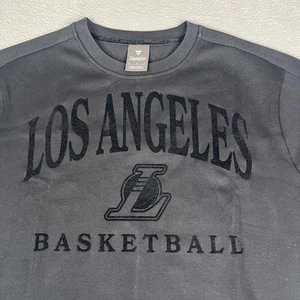 Los Angeles Lakers Shirt Mens Medium Black Signature NBA Basketball Crewneck Tee - Picture 1 of 11