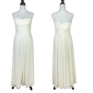 Bill Levkoff 4/6 Ivory White Sweetheart Neck Strapless Formal Gown Dress Women's - Picture 1 of 14
