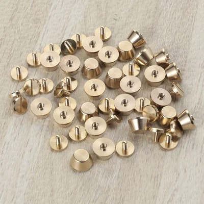  25pcs 12 * 7mm fine rame testa borchie a vite con base a vite per borse borchie - Immagine 1 di 4