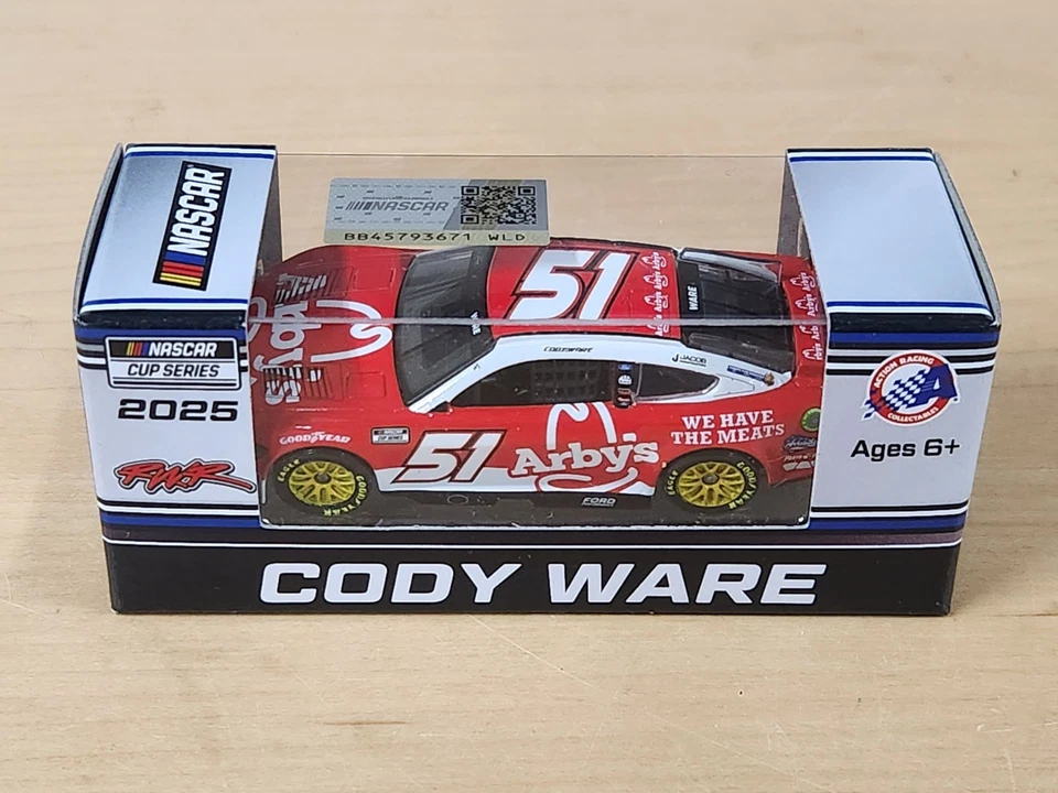 2025 #51 Cody Ware Arbys 1/64 Action NASCAR Diecast - Imagem 1 de 1