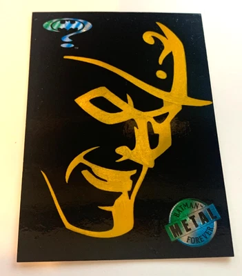 1995 DC Batman Forever Metal - Gold Blaster Chase Tarjeta 9 de 10 The Riddler Foto 1 de 2