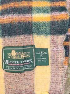 Vintage Bronte Tweeds Blanket Picnic Throw Rug Tartan 100% Wool Made In UK - Picture 1 of 10