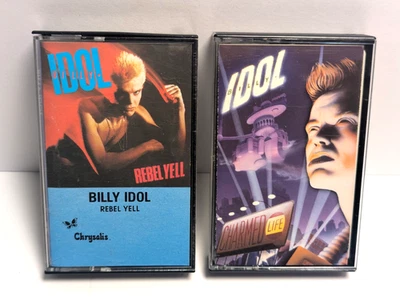 BILLY IDOL Lot of 2 Cassette Tapes - Rebel Yell 1983 & Charmed Life 1990 Foto 1 de 4
