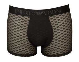 EMPORIO ARMANI men's boxer shorts visible elasticated transparent logo fabric un - Picture 1 of 5
