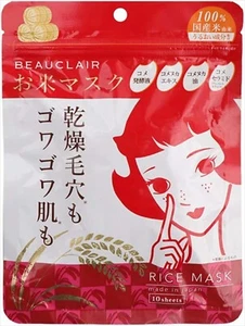 H&B Lab BEAUCLAIR Rice Mask 10 Sheets dry pore rough skin - Picture 1 of 2