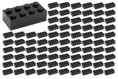☀️100 NUEVOS LEGO 2x4 NEGRO Ladrillos (ID 3001) Piezas a granel Star Wars Lote  Foto 1 de 2