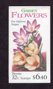 1996 32 cent Flowers complete booklet of 20, Scott #BK234, Mint NH - Picture 1 of 1