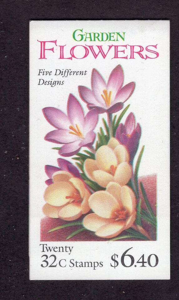 1996 32 cent Flowers complete booklet of 20, Scott #BK234, Mint NH - Image 1 of 1