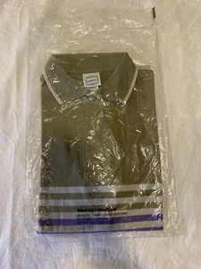 Vintage Brut Cologne Aftershave Polo Shirt Men’s Large Green Striped - Picture 1 of 6
