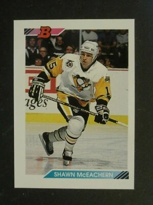 1992-93 BOWMAN HOCKEY SHAWN MCEACHERN PITTSBURGH PENGUINS CARD #415!!!!!!!! - Image 1 of 2