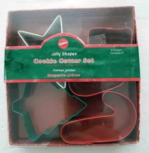 New Wilton Jolly Shapes Christmas Cookie Cutter Set 4 Cutters - Picture 1 of 2