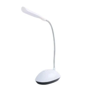 Battery Powered Mini LED Desk Lamp 360 Degree Rotation Reading Table Night Light - Picture 1 of 11