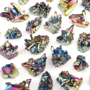 Natural Quartz Crystal Stone Rainbow Titanium Cluster Mineral Specimen Healing - Picture 1 of 20