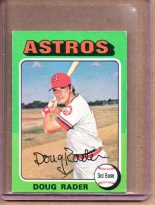 1975 TOPPS MINI DOUG RADER # 165 (EX-EX/MT) CREASE FREE - Image 1 of 2