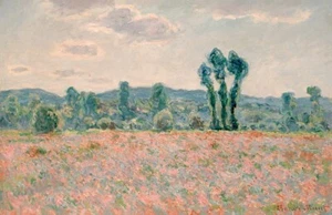 Feld der Mohnblumen von Claude Monet Giclée Leinwand Kunstdruck (24 Zoll x 15,6 Zoll) - Bild 1 von 2