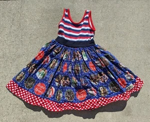 Kpea Tank Dress 4th Of July Independence Day Red White Blue Memorial Day Size 5T - Picture 1 of 5