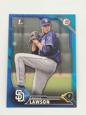 2016 Bowman Blue Paper Reggie Lawson 093/150 San Diego Padres - Image 1 of 3
