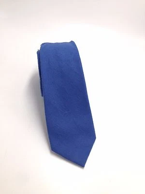 $75 Nick Cannon Para Hombres Corbata Informal Azul Sólido Vestido Informal Corbata Ajustada 60x2.5 Foto 1 de 4