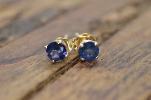 14k Sapphire Stud Earrings. st(23/00) - Picture 1 of 5