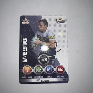 Gavin Cooper Signed 2016 Xtreme NRL card North Queensland Cowboys
