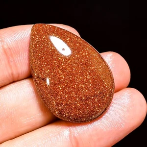 36.50 Cts.100% Natural Fantastic Sun Shining Sunstone Pear 22X32 MM Cab Gemstone - Picture 1 of 5