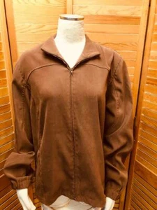 Orvis Sporting Traditions Brown Moleskin Jacket Zip Front Size 16 - Picture 1 of 8