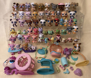 Hasbro Littlest Pet Shop Assorted Lot of 60 Animal Figures No Duplicates READ
