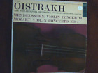 Oistrakh - Ormandy Mendelssohn Violin Con. / Mozart  #4 ---Columbia 6 Eye