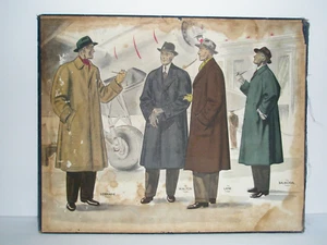 Alpacuna Men's Coat Advertisement Jacob Siegel Philadelphia Mid-Century FCL - Imagen 1 de 12