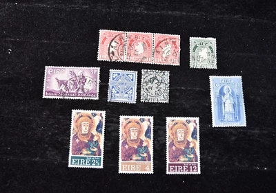 IRELAND  1961-66   S 107-08+S 111-12 + S173+S 179  USED + 1966 KELLS S 323-325 - Image 1 of 4