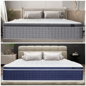 10" 12" 14" Mattress in Box Hybrid Memory Foam Innerspring Twin Queen Full King - Picture 1 of 19