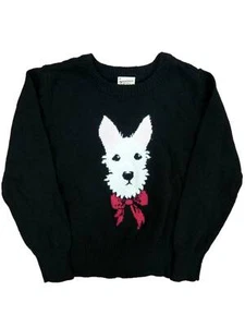 Girls & Toddler Black Scottie Dog Holiday Pullover Sweater 5 - Picture 1 of 1