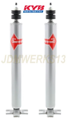 Amortiguadores KYB 2 DELANTEROS de alta resistencia para actualización Jeep Wrangler 1996 96 97 98 99 00 a 2006 Foto 1 de 4