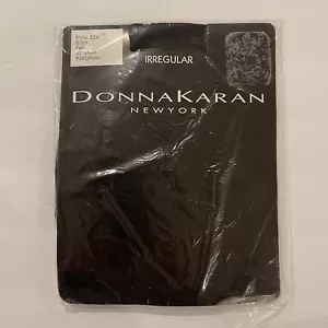 Donna Karan Pantyhose Irregular All Sheer Black Tall Style 224 New As Is - Picture 1 of 5