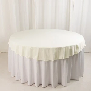 70" IVORY Premium Scuba Round Tablecloth TABLECLOTH Wedding Table Linens Party - Picture 1 of 4