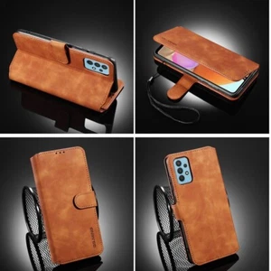 DGMing Leather Flip Wallet Case Card Slots Stand Cover for iPhone and Samsung - Picture 1 of 19