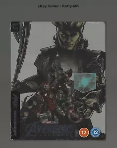 AVENGERS ASSEMBLE - UK EXCLUSIVE MONDO ARTWORK 4K + BLU RAY STEELBOOK - NEW - Picture 1 of 9