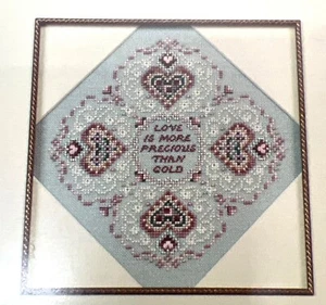 Just-Nan "From The Heart" Cross Stitch Pattern Kit With Beads - Picture 1 of 4
