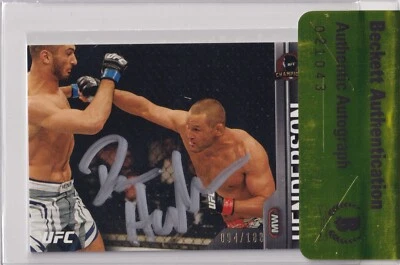 Dan Henderson Signed 2015 Topps UFC Champions Black Card #40 BAS COA #/188 Auto - Image 1 of 4