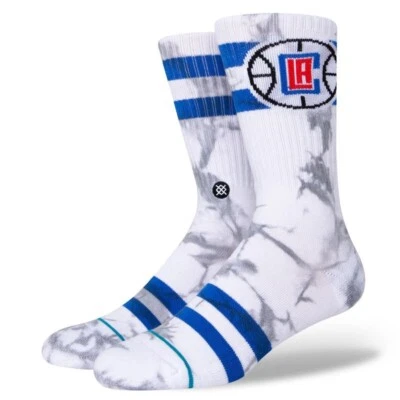 NEW Stance Los Angeles Clippers Smokey Tie Dyed Crew Socks Men’s Large (9-13) - Image 1 of 4