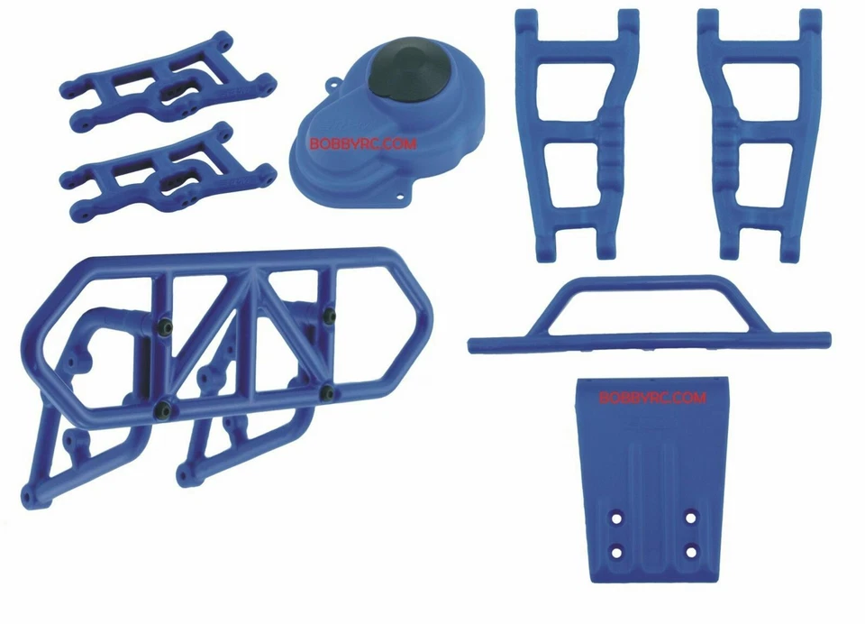 RPM BLUE Suspension Arms, Gear Cover, Front & Rear Bumpers For Traxxas 2wd Slash - Image 1 of 1