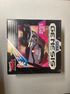 NEW 1992 Sega Genesis Console & Sonic Video Game Boxed Complete Unused Factory - Picture 1 of 6