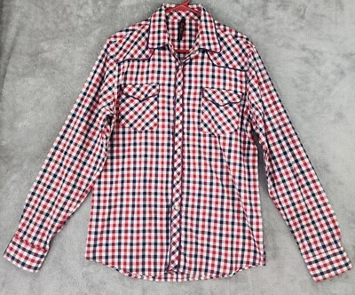 True Rock Shirt Mens Large Multicolor Plaid Western Pearl Snap Long Sleeve - Image 1 of 4